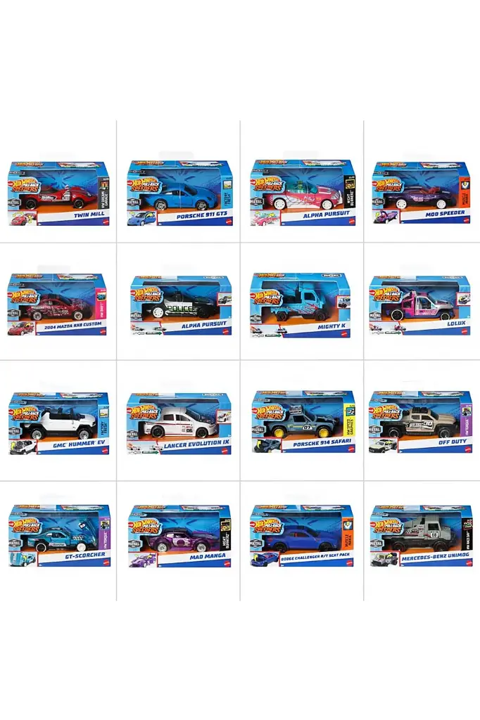 Hot Wheels 1:43 Scale Pull Back Speeders Cars Assorted HPR70