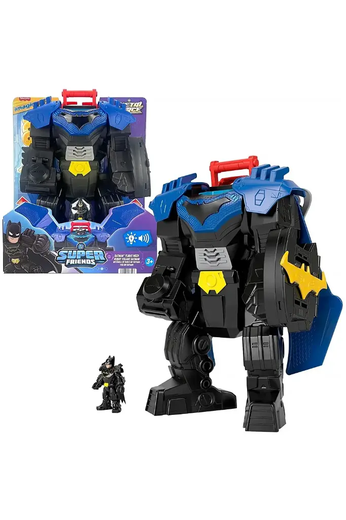 Fisher-Price Imaginext DC Super Friends Batman Flight Mech with Lights, Sounds &  Motion JDL03