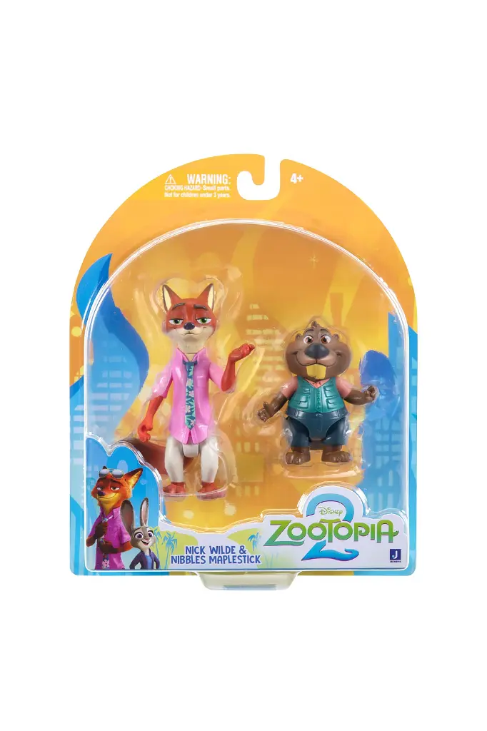  Disney Zootropolis 3''Figure Nick Wilde & Nibbles Maplestick OTP0062