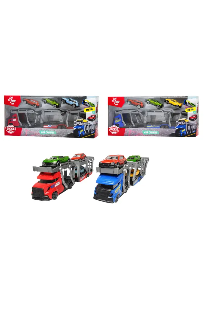 Dickie Toys Car Carrier Assorted (Red & Blue) 3745008