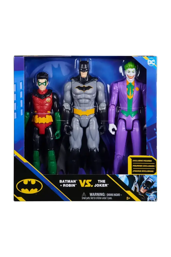 Spinmaster DC Comics Batman and Robin vs. The Joker 12-Inch Action Figures 6064967