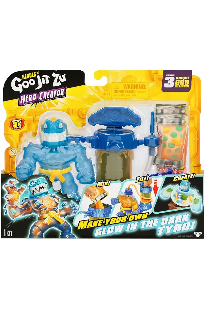 Heroes of Goo Jit Zu Hero Creator Glow-in-The-Dark Tyro Action Figure 42992