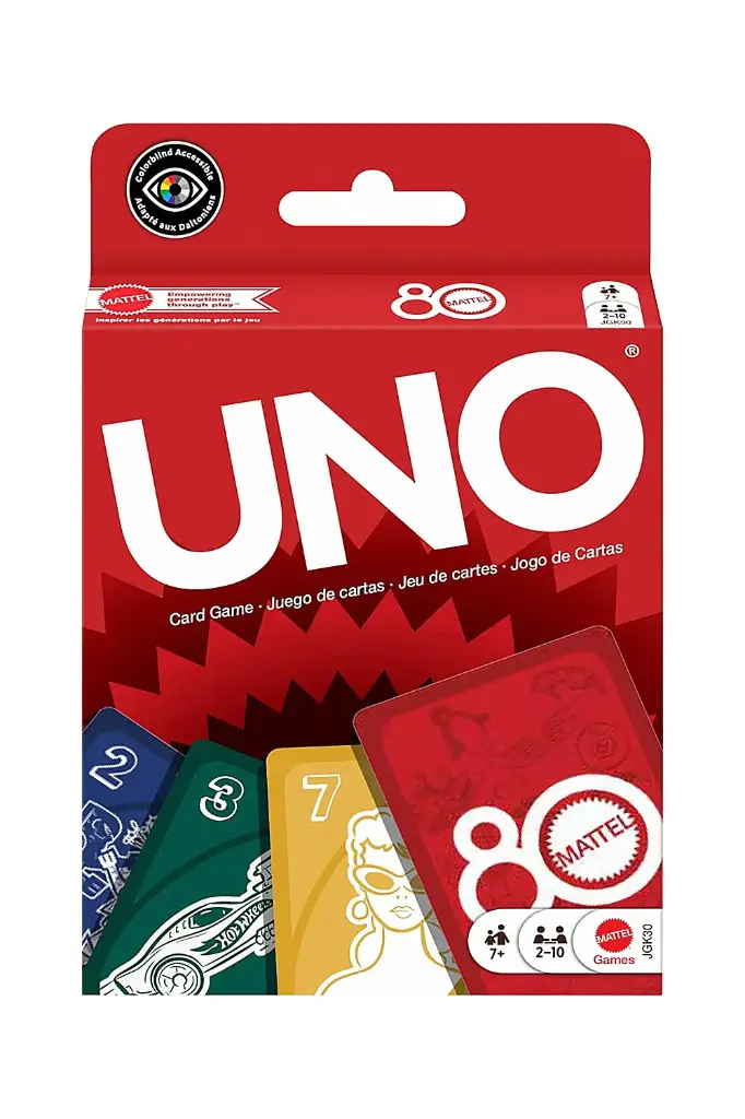Mattel Games UNO Mattel 80th Ruby Red Card Game JGK30