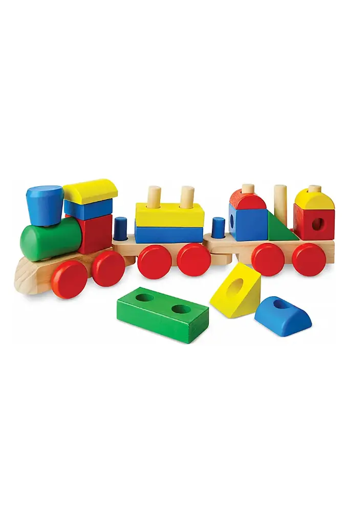 Melissa & Doug Wooden Stacking Train Learning Toy Vehicle 10572