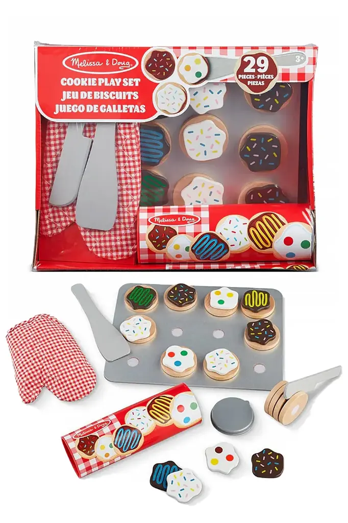 Melissa & Doug Slice and Bake Wooden Cookie Play Food Set 4074MD