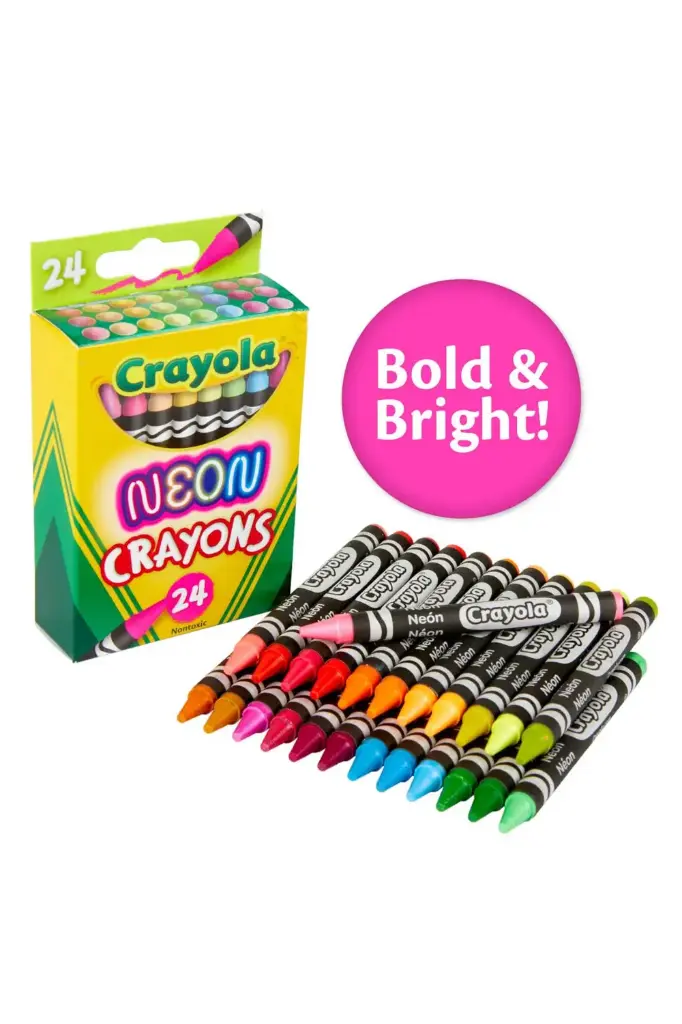 Crayola Neon Crayons, 24 Count 522998