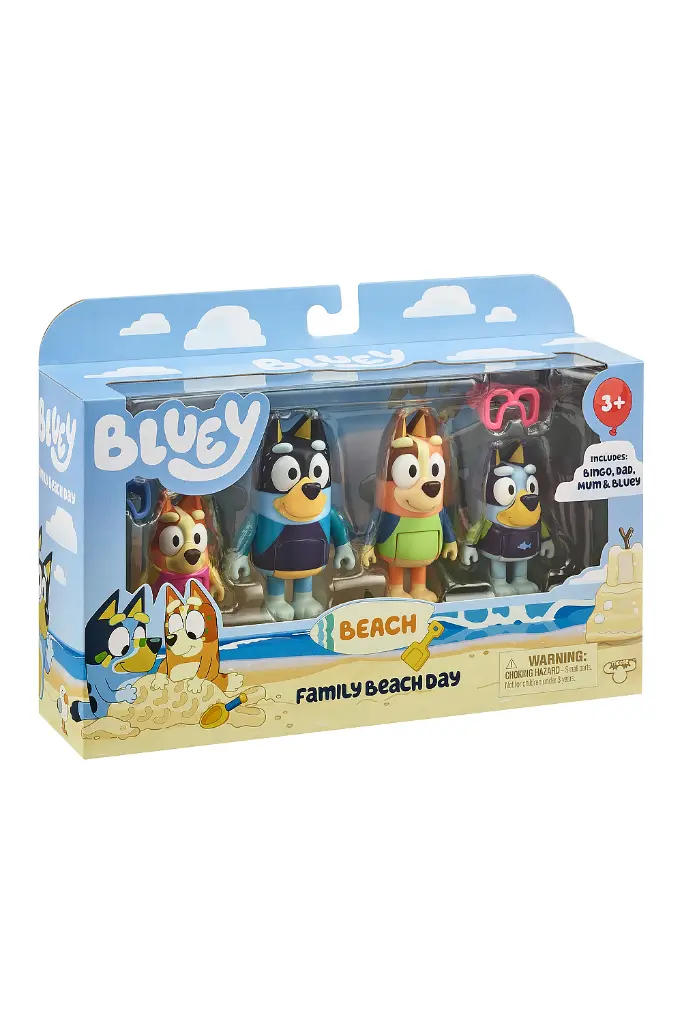Bluey Beach S9 Figures 4PK - Family Beach Day  17547