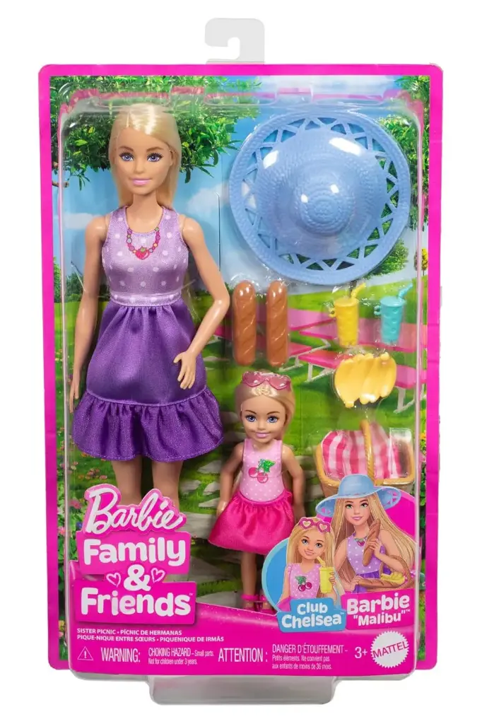 Barbie Family & Friends Dolls Sister Picnic Playset JBF43