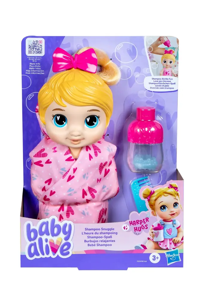 Baby Alive Harper Hugs Shampoo Snuggle Baby Doll Playset F9119