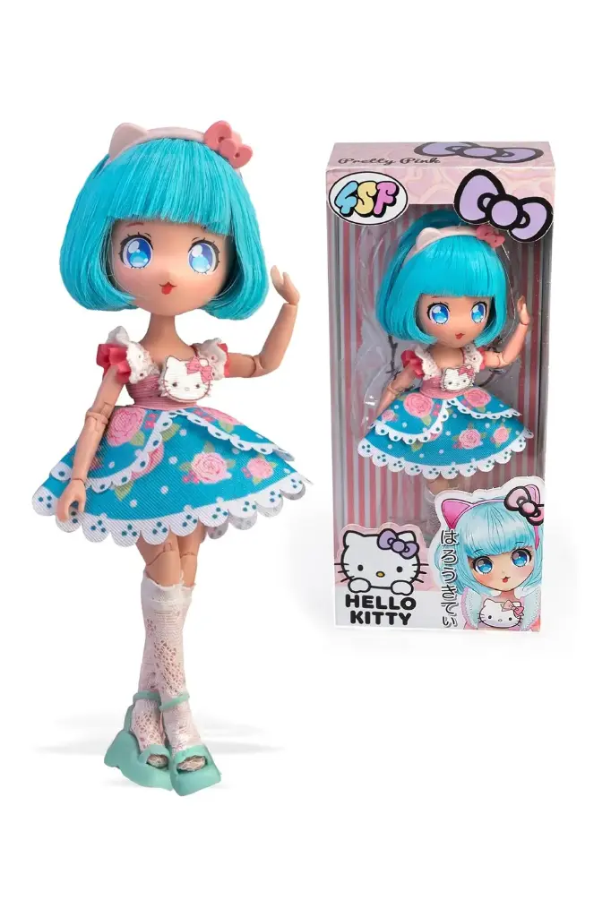 F H. KITTY MANGA DOLL BLUE HAIR 40943