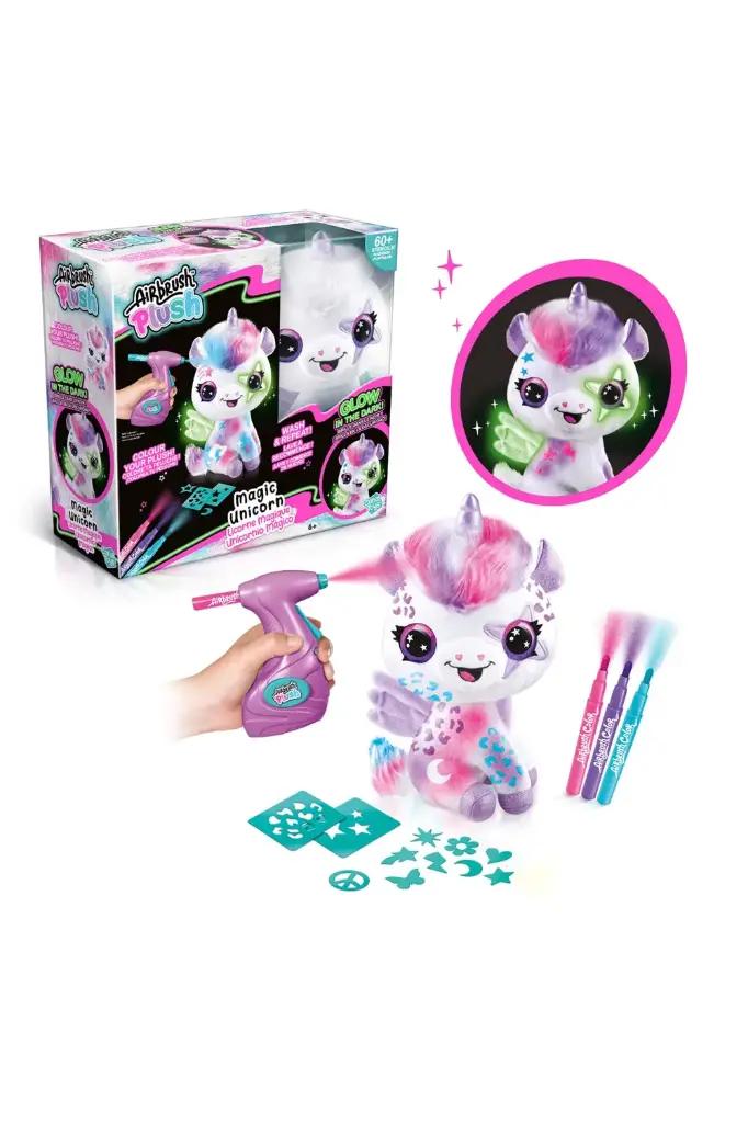 Canal Toys Airbrush Plush Glow in the Dark - Magic Unicorn OFG274