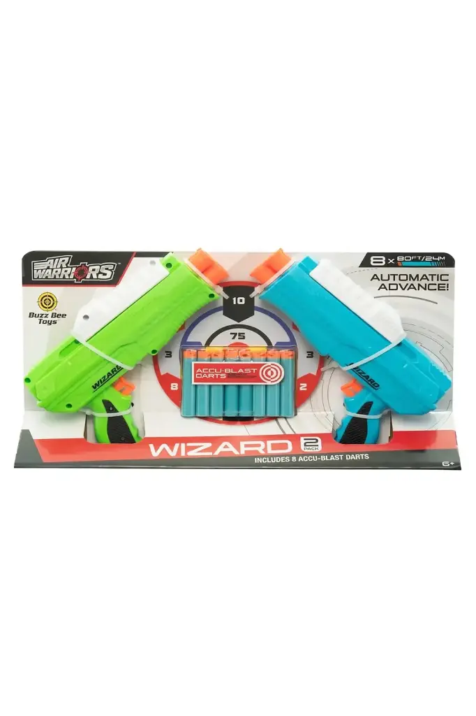 Air Warriors Buzz Bee Wizard 2 Pack with 8 Darts 62634