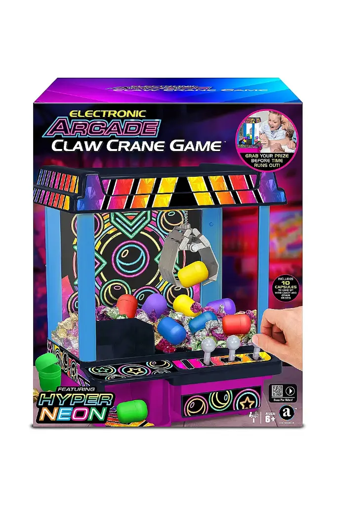 Ambassador Electronic Hyper Neon Arcade Claw Crane Game GA014HB