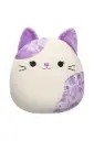Squishmallows 12-Inch Rune The White Velvet Cat with Purple Ears Medium Plush CR05649