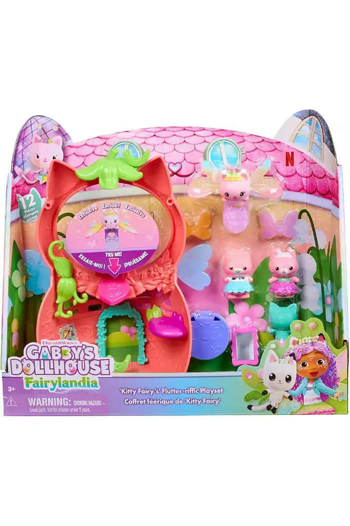 Gabby's Dollhouse Fairylandia Kitty Fairy’s Flutter-riffic Playset 6075567