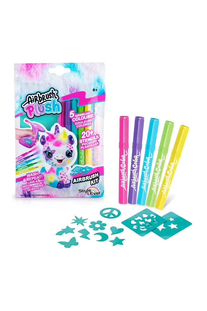 Airbrush Plush Refill Kit 10 pens & 20+ Stencils OFG256