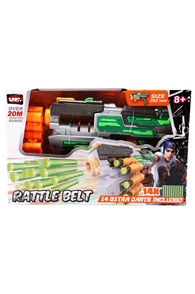 Hip Shot Battle Belt Dart Blaster with 14 Soft Darts SFJ8056