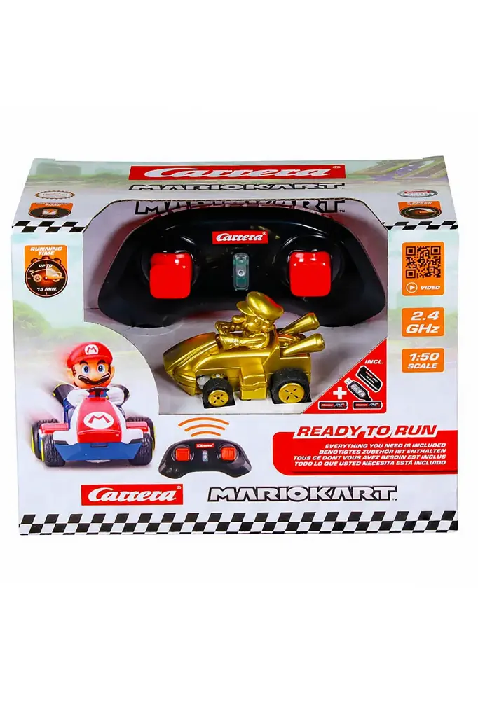 Carrera 2.4GHz Mario Kart Mini RC Vehicle - Gold Mario 430031