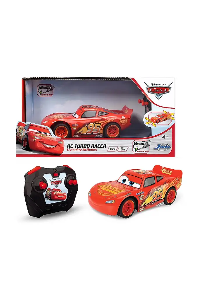 Jada Toys Disney Cars RC Turbo Racer Lightning McQueen 1:24 Scale 3081008