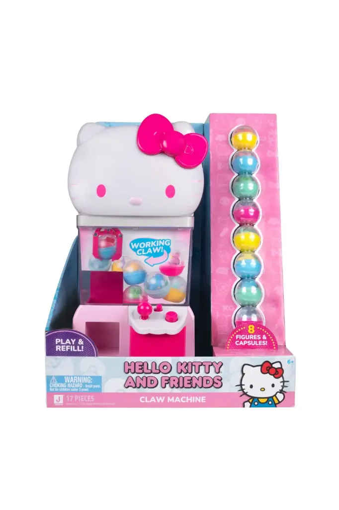 Jazwares Hello Kitty and Friends 12” Claw Machine with 8 Collectible Mini Figures HKT0244