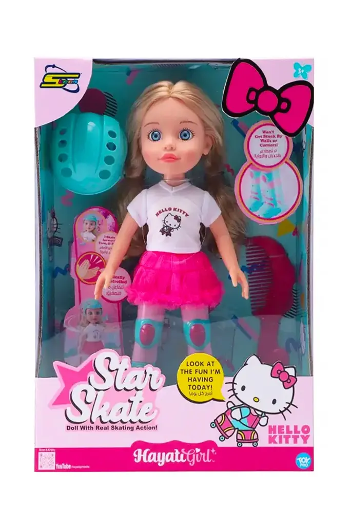 Hayati Girl Hello Kitty Star Skate Doll With Real Skating Action TP78052
