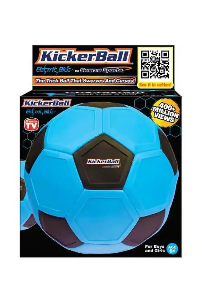 Swerve Sports KickerBall Electric Blue Curve Ball KICKBLUSTK