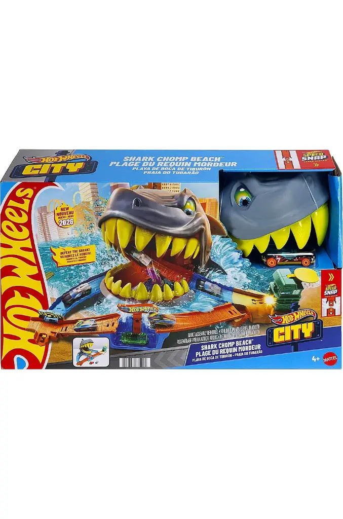 Hot Wheels City Shark Beach Playset JHL96
