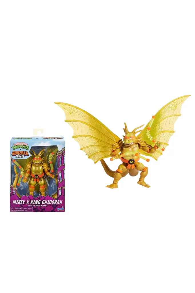 Nickelodeon Teenage Mutant Ninja Turtles X Godzilla Mikey X King Ghidorah Figure 84670 