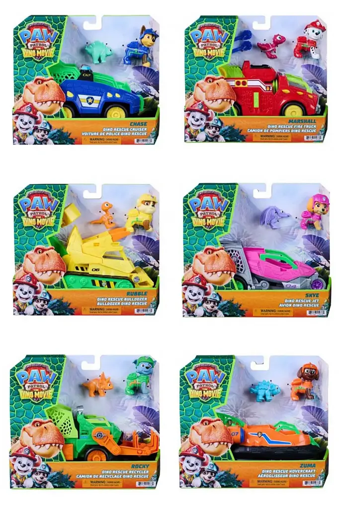 Paw Patrol Movie 3 Dino Themed Vehicles Assorted 6075800