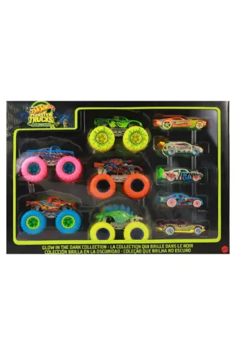 [BOYSAQCHCB57] Hot Wheels Monster Trucks Glow in the Dark Collection HCB57