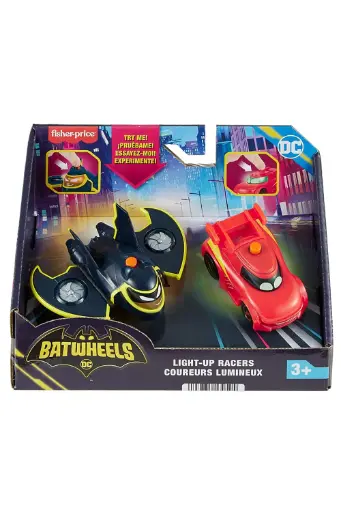 [BOYSAQCHML26] Fisher-Price DC Batwheels Light-Up Racers 1:55 Scale HML26