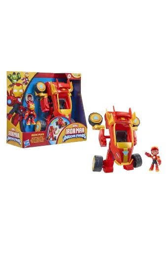 [BOYSNHEG1474] Marvel IronMan And His Awesome Friends Iron Man 2-in-1 Mech Suit & Vehicle G1474