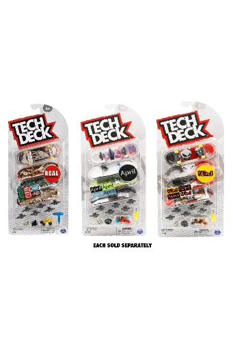 [BOYSOSE6028815] Tech Deck 96mm Fingerboard 4 Pack Assembly Set Blind / April/Real 6028815