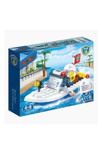 [BOYSWTI7028] Banbao  Police Boat 242 Blocks 7028
