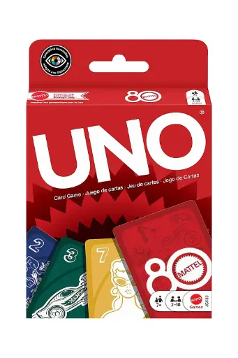 [BRDGAQCJGK30] Mattel Games UNO Mattel 80th Ruby Red Card Game JGK30