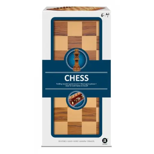 [BRDGUTGTG1901] Merchant Ambassador Games Folding Wood Chess Set TG1901