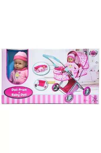 [DWACUTG00613] Lissi Doll Pram and 33 cm Soft Baby Doll 00613