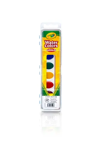 [EYRSTTG530525] Crayola Washable Watercolors 8 Colors with Paintbrush 530525