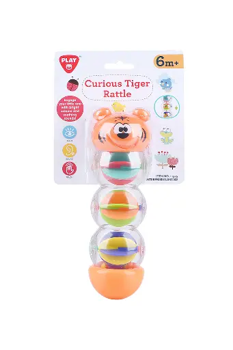 [EYRSUTG1575] Playgo Curious Tiger Rattle 1575