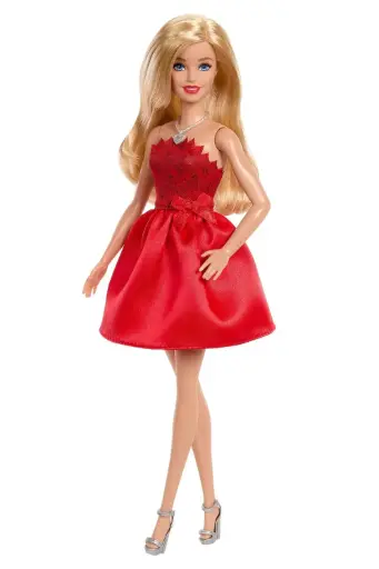 [GRLSAQCJGD25] Barbie Mattel 80th Anniversary Ruby-Red Celebration Blonde Fashion Doll JGD25