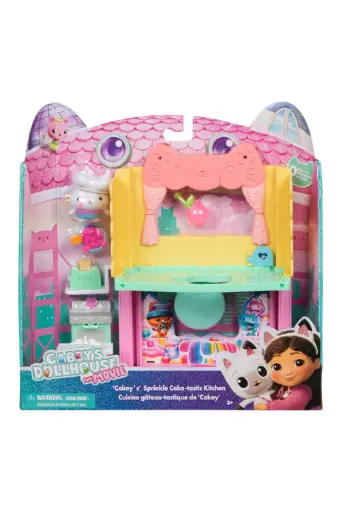 [GRLSOSE6074281] Gabby's Dollhouse the Movie Cakey's Sprinkle Cake-tastic Kitchen Playset 6074281