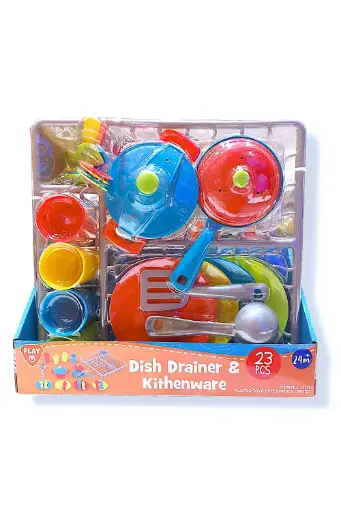 [GRLSUTG3119] Playgo Dish Drainer & Kitchenware 3119