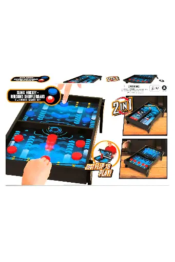 [OTDRUTGMA2301] Merchant Ambassador 2 in 1 Sling Hockey & Rebound shuffleboard !Wooden Game Set MA2301