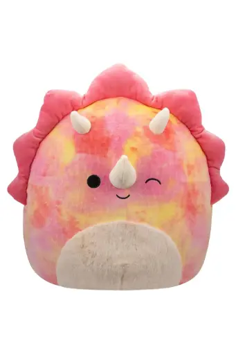 [PLSHUTGCR05478] Squishmallows Trinity The Winking Pink Tie-Dye Triceratops with Fuzzy Belly CR05478