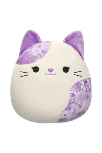 [PLSHUTGCR05649] Squishmallows 12-Inch Rune The White Velvet Cat with Purple Ears Medium Plush CR05649