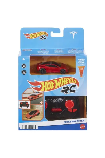[RCARAQCHJP78] Hot Wheels RC  Toy Car Full-Function Remote-Control 1:64 Scale Tesla Roadster 1:64 HJP78