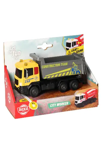 [BOYSNHE3722014] Dickie Toys  17cm City Worker Dump Truck  3722014