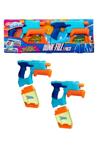 [GUNSNHEG0995] Nerf Super Soaker Dunk-Fill 2-Pack 2 Water Blasters G0995