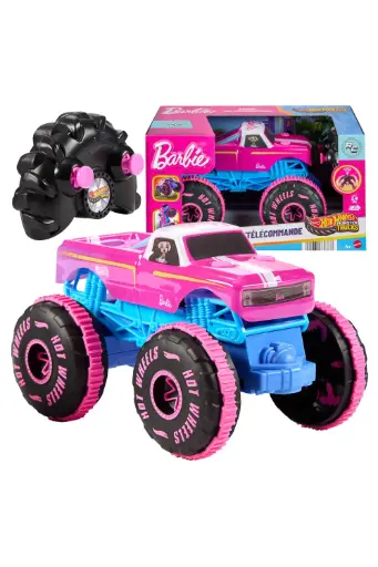 [RCARAQCJHW58] Hot Wheels Monster Trucks Barbie RC  Telecommand JHW58