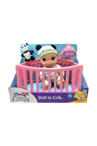 [GRLSTTCBM3923] Baby Maziuna  Doll in Crib 8inch BM3923